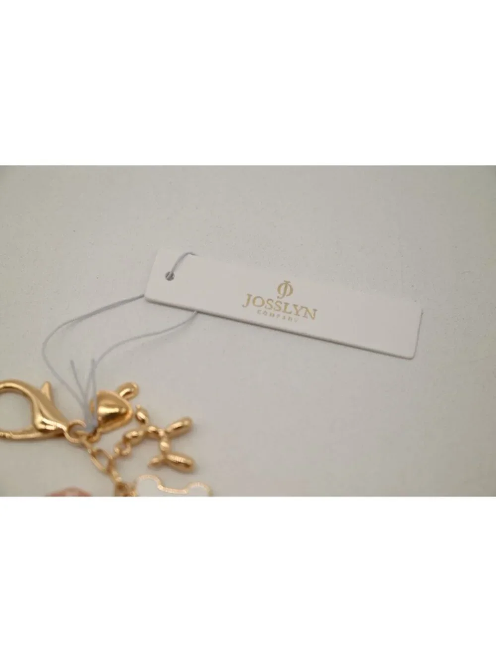 NWT Josslyn Bag Charm Heart Dog Bone Key Chain Pink Dachshund Accessory Jewelry
